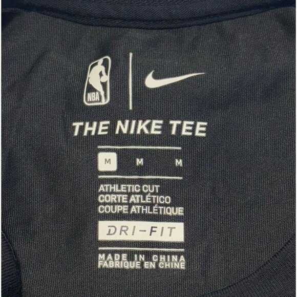 NWT Nike San Antonio Spurs Dri-Fit T-Shirt Men's Large Black Swoosh Logo NBA - Picture 6 of 7